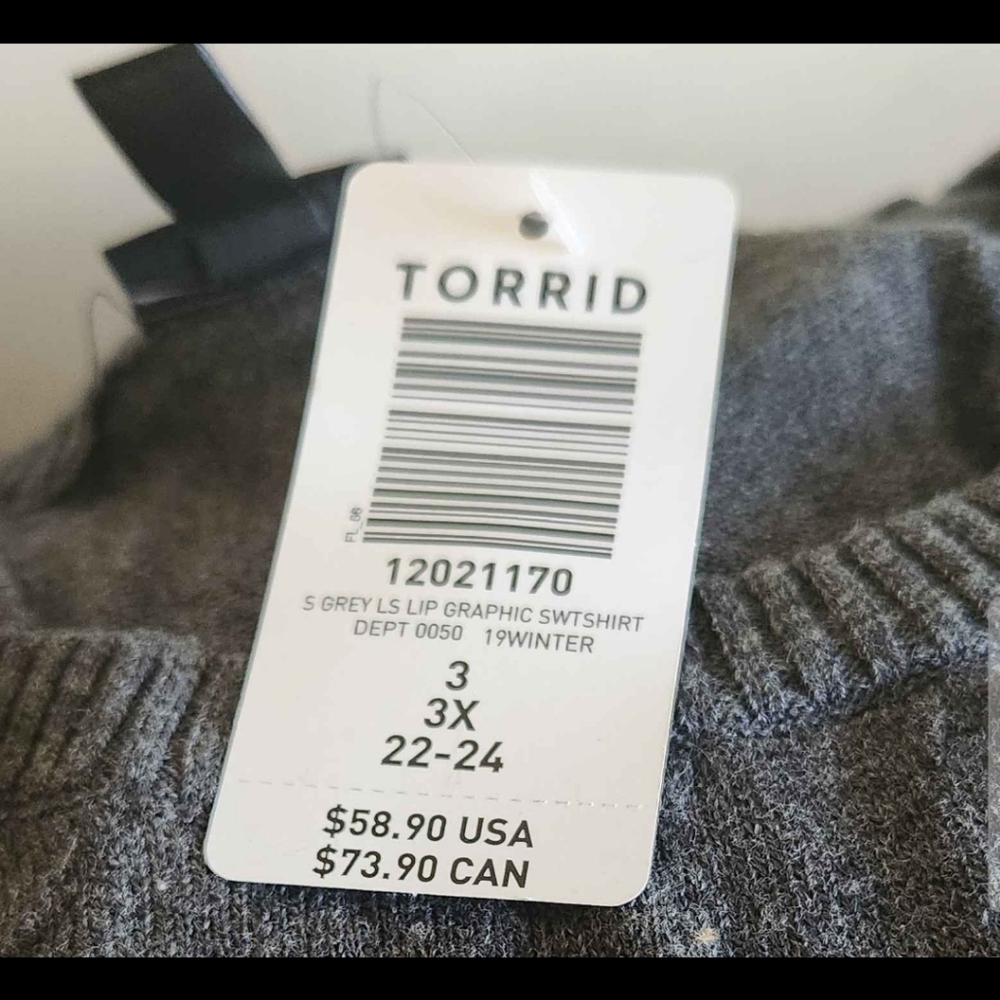 Torrid Gray Graphic Sweatshirt - Picture 2 of 2